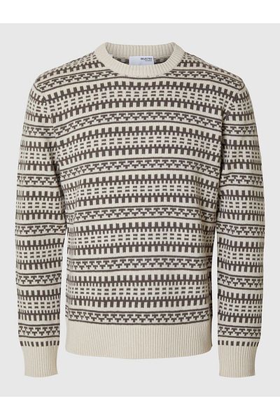 Selected Homme Pullover mit Rundhalsausschnitt Gemusterter