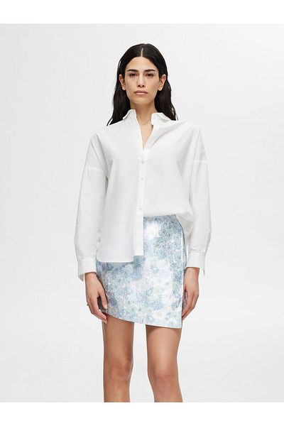 Selected Femme Minirock Geblümter Jacquard