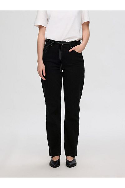 Selected Femme Straight Fit Jeans Schwarze