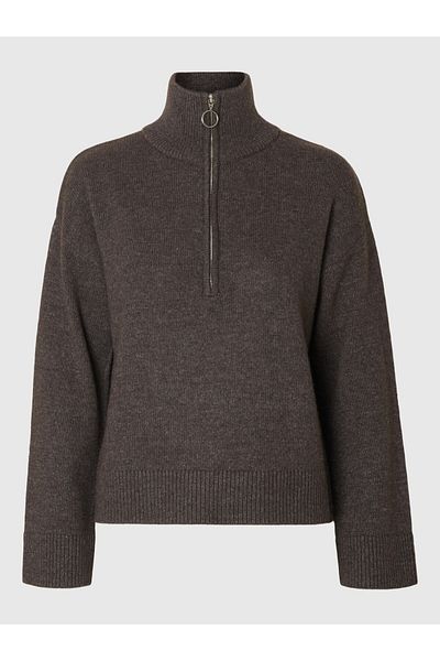 Selected Femme Half-zip Pullover Wollgemisch