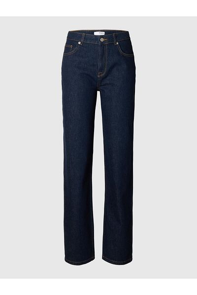 Selected Femme Straight Fit Jeans Dunkelblaue