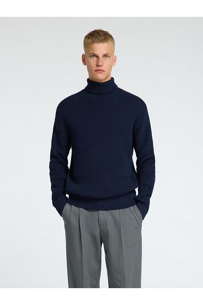 Selected Homme Rollkragenpullover Texturierter