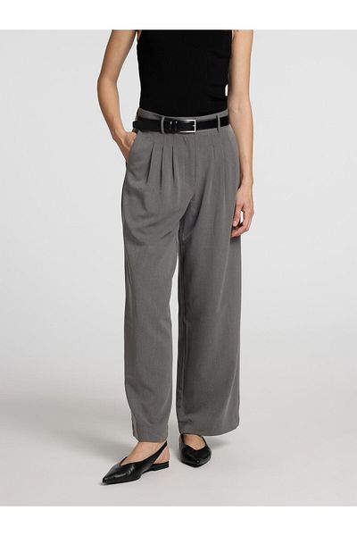 Selected Femme Hose mit weitem Bein Bundfalten