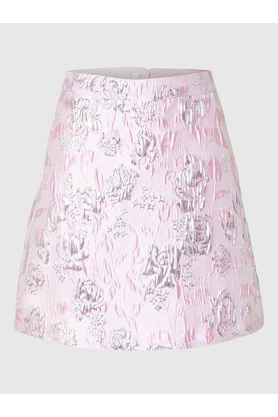 Selected Femme Minirock Geblümter Jacquard