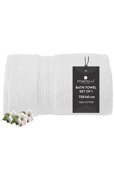 Donetella 1 - Pcs Premium Bath Towel (70x140cm ) 600 GSM 100% Combed Cotton