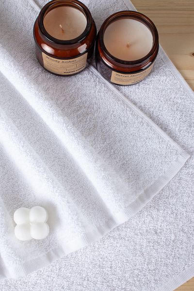 Elaganya Premium Stain-Repellent White Hairdresser Sports Towel 50X90