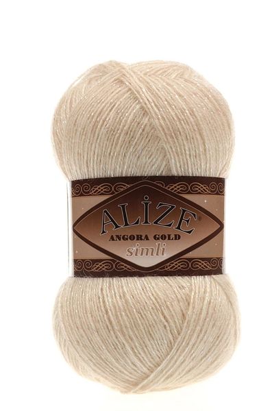 Alize Angora Gold Glitter Πλεκτό Νήμα Μαλλί Κωδικός χρώματος: 67 Candle Light