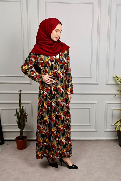 Kutay Collection Γυναικείο φόρεμα προσευχής με διπλό στήθος