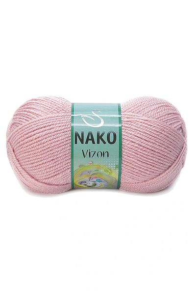 NAKO Vizon Premium 1 τεμάχιο ακρυλικό πλεκτό χειρός - μαλλί κλωστής, έγχρωμο No: 10275, ροζ πούδρα