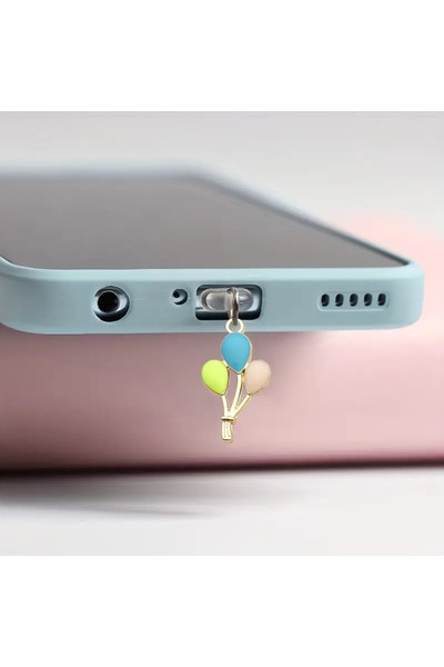 Renkli Balon Şarj Girişi Toz Tıkacı- Iphone 14 Ve Öncesi Modellerle Uyumlu