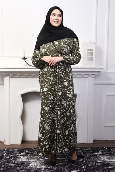 Kutay Collection Βαμβακερό γυναικείο φόρεμα προσευχής - Πλαϊνό δέσιμο