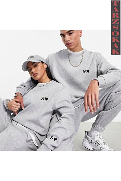 Tarzsokak Sevgili Çift Kombini Kişiye Özel Harf Baskılı 2'li