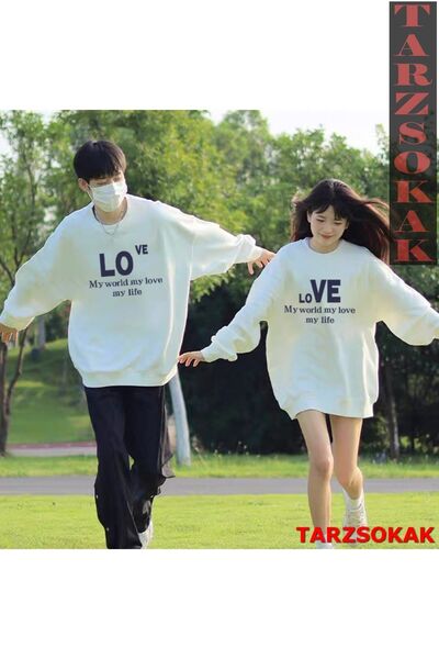 Tarzsokak 2 Li Harajuku Style Çift Sevgili Kombinleri Couple Clothing Yeni Sezon 2 Adet