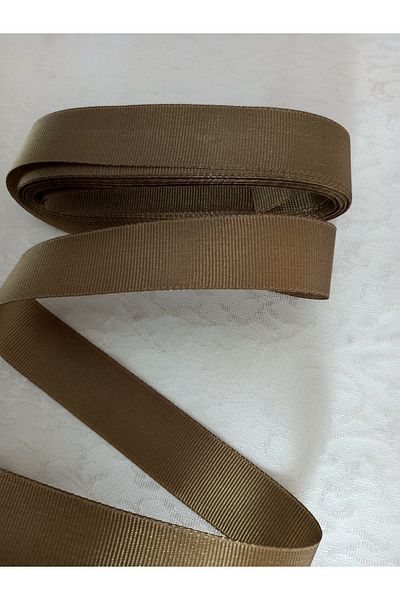 yörük tuhafiye 10 Meters Khaki Green Grosgrain Ribbon - 3 cm One Ball