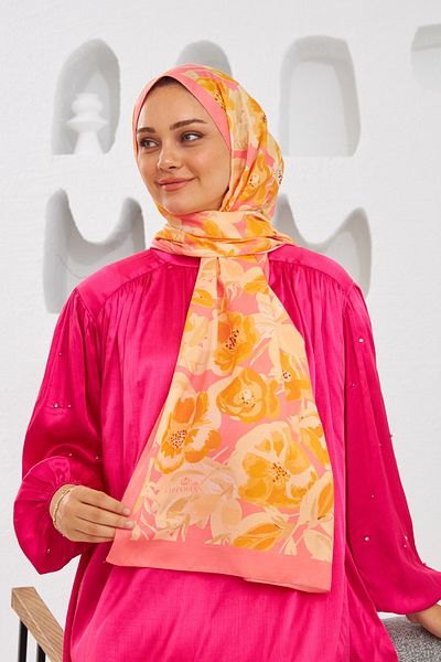 İpekhan Nature Easy Tullipa Soft Shawl Coral Pink 3033-04