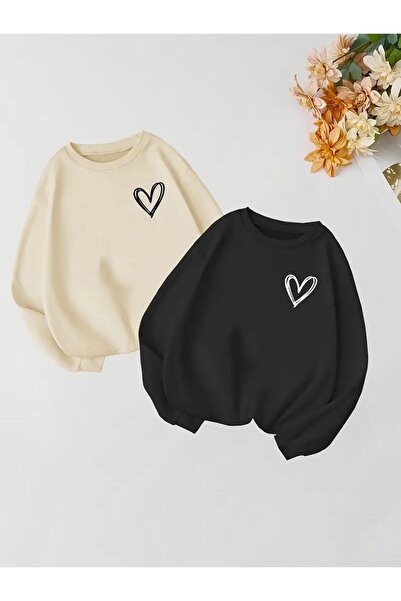 Tarzsokak الملونة طاقم الرقبة البلوز زوجين عاشق مجموعات زوجين الملابس