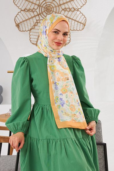 İpekhan Nature Pinkly Soft Shawl Saffron Orange 3031-10
