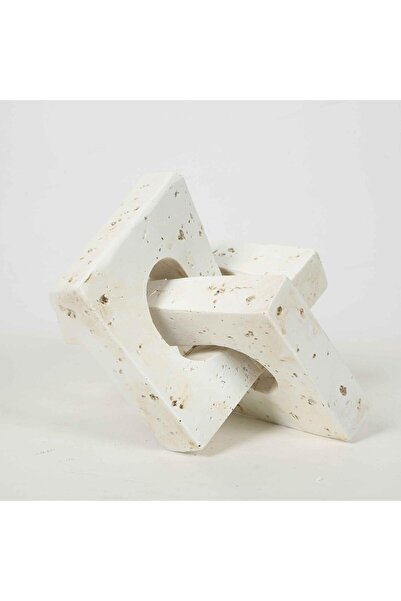 Evdema Vitale Polyester Krem soyut Dekor 17.4*18.5*11.5 cm AK.ID0143