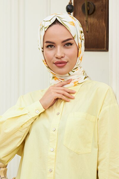 İpekhan شال فيسكوز قطني بتونيا أصفر