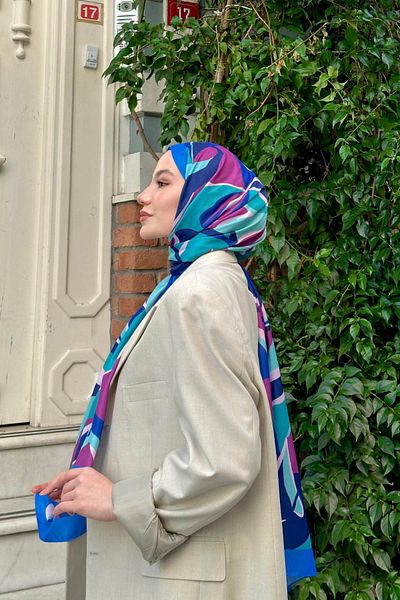 İpekhan Nature Lilyum Soft Shawl Blue 3036-02