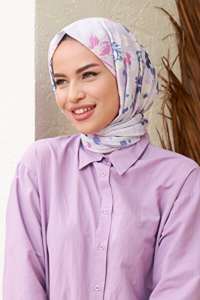 İpekhan Ροζ βαμβακερό σάλι βισκόζης λιλά