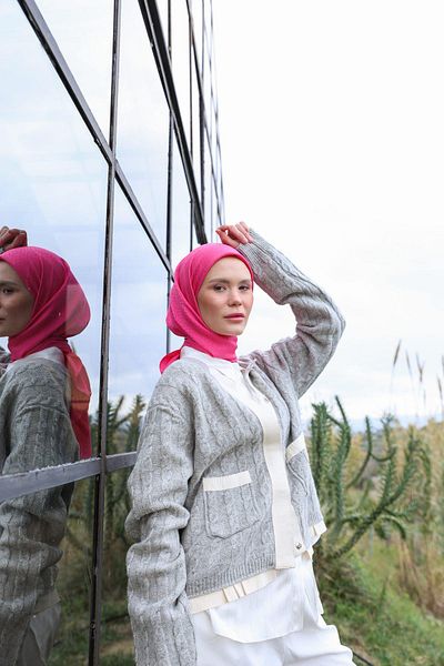 İpekhan Κασκόλ Celina Jacquard Lavender Pink 9902-05