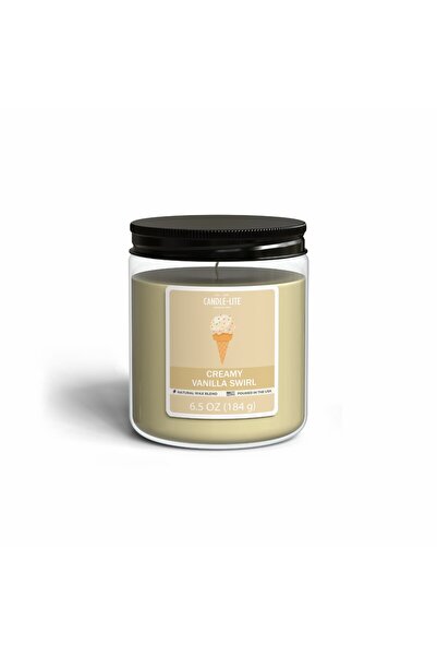 Candle-Lite 6.5 أونصة من Everyday مع غطاء لولبي كريمي بنكهة الفانيليا