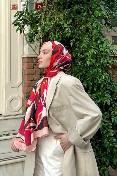 İpekhan Nature Lilyum Soft Red Shawl - 3036-17