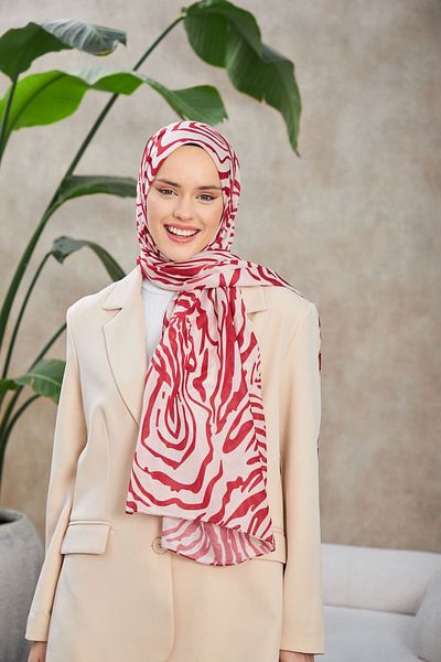 İpekhan Ethnic Galaxy Soft Shawl Dark Red 3042-11