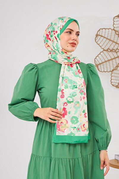 İpekhan Nature Pinkly Soft Shawl Emerald Green 3031-04
