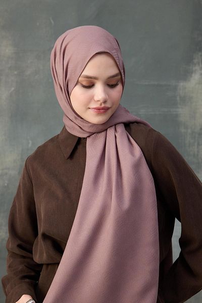 İpekhan Βαμβακερό Ζακάρ Dusty Rose Shawl - Wave Pattern 8010-01