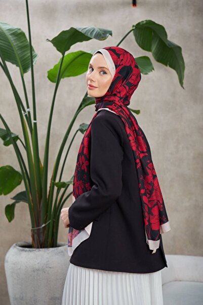 İpekhan Nature Fulya Soft Shawl White Black 3041-07