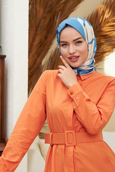 İpekhan Indigo Hawaiian Cotton Viscose Shawl