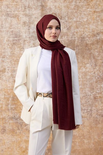 İpekhan Σάλι Fendi Pattern Cotton Jacquard Claret Red 8009-02