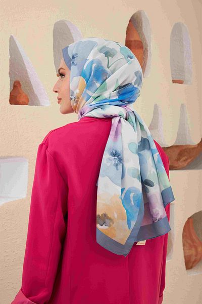 İpekhan Σάλι Lavender Blue Comfort Flowers - 3027-10