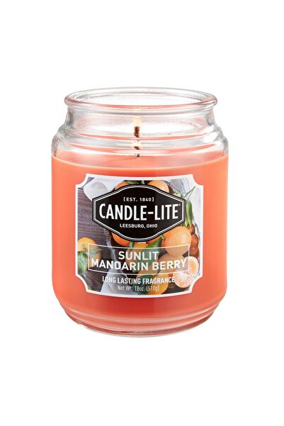 Candle-Lite برطمان سعة 18 أونصة من توت الماندرين المضاء بأشعة الشمس