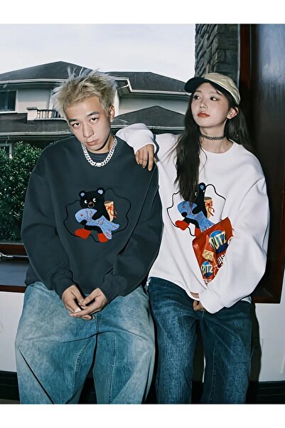 Tarzsokak Hanorac alb pentru cupluri - Îmbrăcăminte pentru cupluri cu guler t...