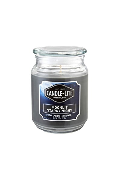 Candle-Lite جرة سعة 18 أونصة كل يوم، ليلة مقمرة مرصعة بالنجوم