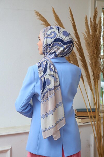 İpekhan М'яка шаль темно-синя Колекція «Літній блиск» - 3045-04