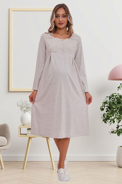 Mecit Pijama Νυχτικό εγκυμοσύνης Mecit 6103 Mink