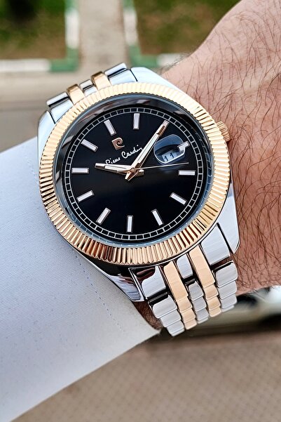 Pierre Cardin Kadranı Siyah Rose Gümüş Renk 44 mm Erkek Kol Saati
