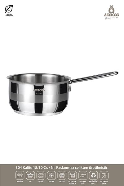 Amboss Cool Stainless Steel Sauce Pot, Milk Pot Suitable for All Stoves 16 cm