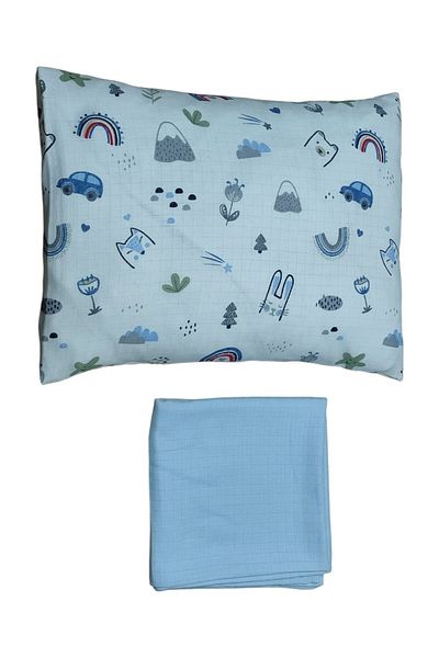 Alpıno Newborn Muslin Cover and Blanket Set - 100cm X 120cm + 35cm X 45cm Pillowcases