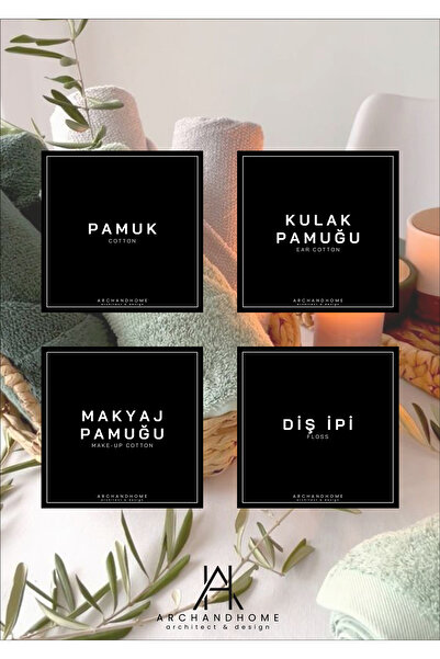 Lumiera Sticker Etiket Suya Dayanıklı Şişe Etiketi Bakım Etiketleri 4'lü Diş ...