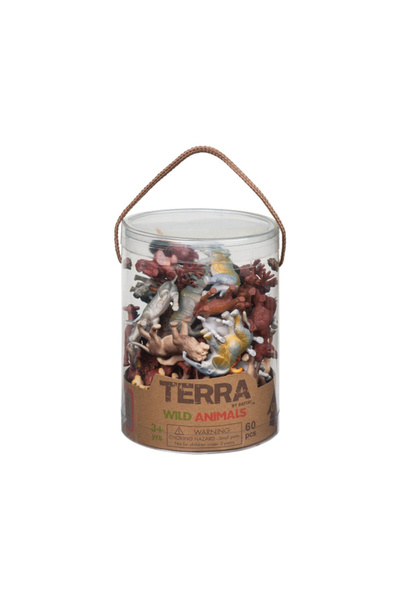 Terra By Battat حوض تيرا للحيوانات البرية 60 قطعة