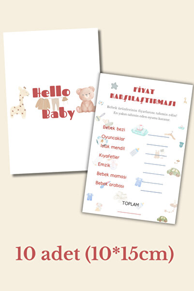 shop Baby Shower Oyun Kartı, Tahmin Kartı, Cinsiyet Partisi Oyun (10 adet 10*...