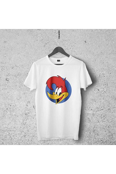 Pisa Art Woodpecker Woody Designed Tshirt 003, Unisex Premium, No Cracking Fading Striped Heroes