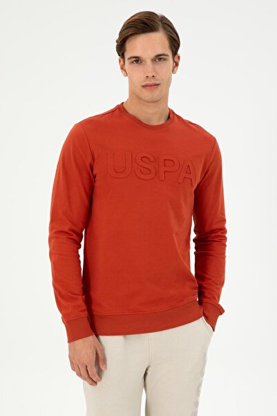 U.S. Polo Assn. Erkek Bisklet  Yaka Basıc Sweatshirt