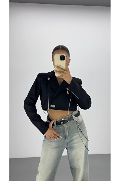 RE DESIGN Tasarım Crop Blazer Ceket