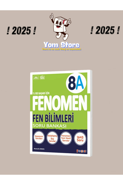 Fenomen Yayıncılık 8. Sınıf Fen Bilimleri (A) Soru Bankası 2025
